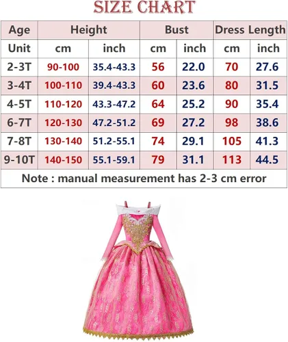 Vista 6 de TYHTYM Princess Costumes Little Girls Dress Up Fancy Halloween Christmas Party
