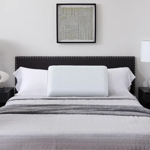 Vista 35 de WEEKENDER Almohada de espuma viscoelástica de gel, tamaño estándar, sensación firme media, soporte para cuello y hombros, para dormir de lado