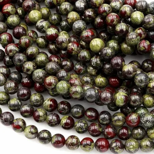 Vista 17 de Zenkeeper 116 piezas cuentas de piedra de sangre africana para hacer joyería 6 MM cuentas sueltas de piedras preciosas de sangre africana