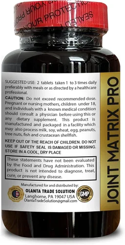 Vista 2 de Joint Matrix PRO Natural Complex - Suplemento para articulaciones msm, glucosamina condroitina MSM apoyo avanzado para las articulaciones