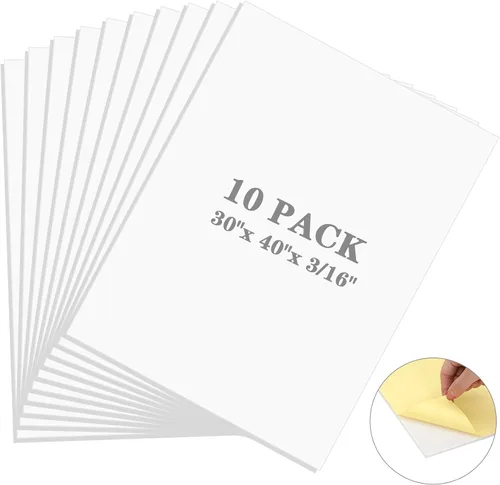 Vista 8 de Kathfly 10 tableros de espuma autoadhesivos a granel de 40 x 30 pulgadas, tablero grande de espuma con núcleo de espuma gigante con 1 tablero