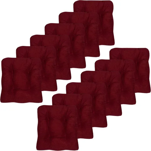 Vista 6 de Sweet Home Collection - Cojín de espuma de memoria triturada para silla premium, con capitoné, parte trasera de goma antideslizante con micropuntos