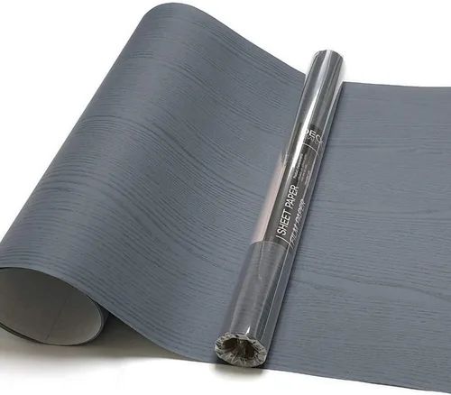 Vista 9 de Papel de contacto autoadhesivo de madera azul oscuro, 19.6 x 118 pulgadas, película autoadhesiva decorativa para muebles, papel tapiz autoadhesivo
