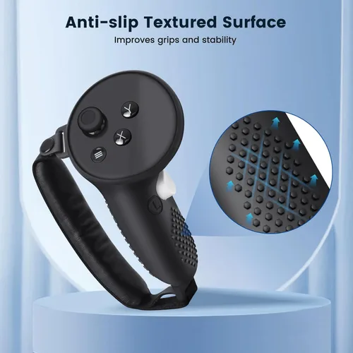 Vista 5 de Facial Interface & Face Cover Pad and Controller Grips Cover for MetaOculus Quest 3
