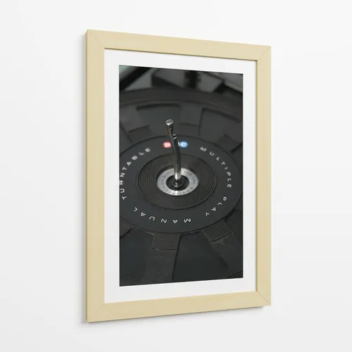 Vista 7 de Canvas Lab Turntable III by Renee W. Stramel 7 x 11 in Fine Art Framed Print, Frame Color: Black, With Mat Architecture, Black and White