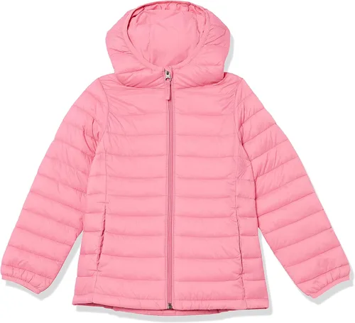 Vista 7 de Amazon Essentials Chaqueta acolchada con capucha ligera y resistente al agua para niñas y niños pequeños Negro