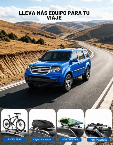 Vista 8 de Wonderdriver Barras Transversales para Portaequipajes de Techo Compatibles con Honda Pilot 2009-2015 con Rieles Laterales, Barras Transversales