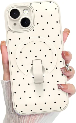 Vista 185 de KANGHAR Compatible con iPhone 17 Pro Case Spot Pattern - Negro Mancha rosada negra