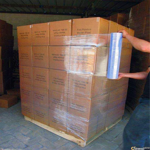 Vista 6 de Paquete de 4 envolturas elásticas transparentes de calibre 80 de 18 pulgadas x 1000 pies, resistencia industrial, 6.7 libras por rollo, 27.6 libras