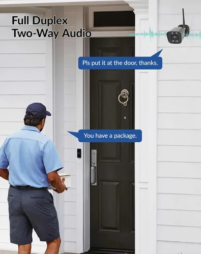 Vista 6 de FOSCAM Cámara inalámbrica de 3K 5MP para exteriores, cámara WiFi de 5 GHz y 2.4 GHz para seguridad en el hogar, cámara de vigilancia exterior FoV