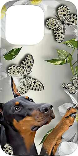 Vista 31 de Doberman Pinscher Daisy and Butterfly Case for iPhone 17