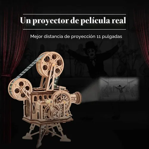 Vista 2 de ROKR Rompecabezas de Madera 3D Vitascope para Adultos - Kits de Construcción de Modelos Construcción Mecánica para Adultos para Construir