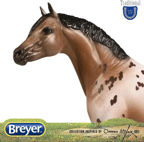 Vista 2 de Breyer Horses Traditional Series Mezclador Orren Club Pony of the Americas Figura de caballo 11.5 pulgadas de largo x 8.5 pulgadas de alto