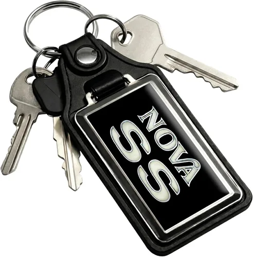 Vista 90 de Brotherhood Car Key Chain for Nova - Classic Models Keychain for Men and Blanco antiguo - Personalizado 1975