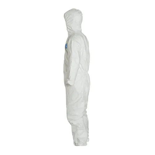 Vista 8 de DuPont Tyvek 400 TY127S - Overol protector desechable con capucha y puño elástico talla XL 25 unidades color blanco