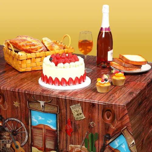 Vista 5 de Capoda - Mantel de plástico desechable para mesa de fiesta occidental, 3