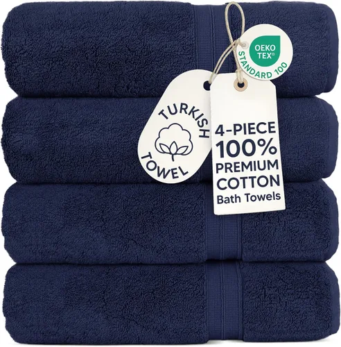 Vista 5 de Chakir Turkish Linens Toallas turcas de primera calidad 100% algodón suaves y absorbentes para baño Gris