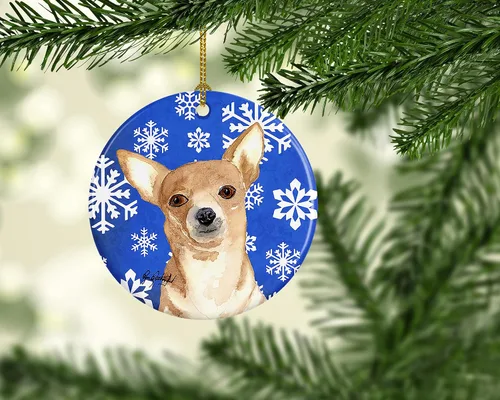 Vista 172 de Caroline's Treasures Cavalier Spaniel - Adorno de cerámica para colgar en el árbol de Navidad, para el hogar, Navidad, fiestas, regalo, 3 pulgadas