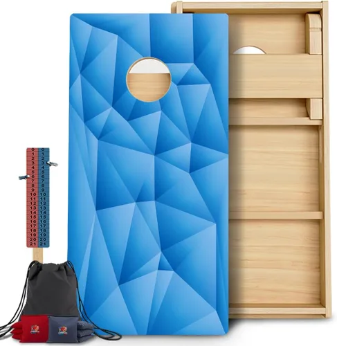 Vista 121 de CornholeGamesUSA Pro - Juego de tablas de Cornhole Fabricado en Estados Unidos Abedul báltico 3/4 Sin rebote Patas triples gruesas Dos 1