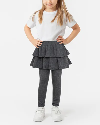 Vista 2 de Auranso Girls Leggings with Skirt Kids Clothes Ruffle Tutu Pants 2-14 Years