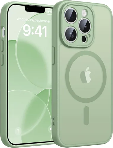 Vista 269 de FNTCASE - Funda para iPhone 16 Pro: magnética, mate, translúcida, de grado militar, protectora contra caídas, resistente, fina, duradera y a prueba