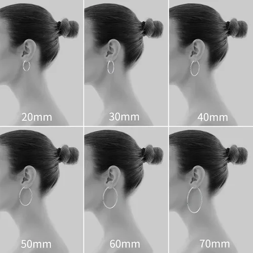 Vista 3 de Gacimy Gold Aretes de aro para mujer, chapados en oro real de 14 quilates, plata de ley 925 con poste de oro para mujer