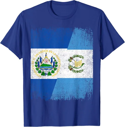 Vista 19 de Camiseta Half El Salvador Bandera de Guatemala con raíces guatemaltecas