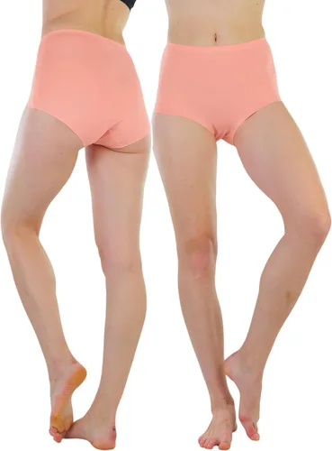 Vista 4 de ToBeInStyle Paquete de 6 calzones básicos de cintura alta sin costuras con corte láser para mujer