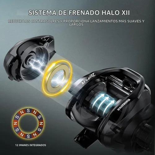 Vista 2 de KastKing Zephyr Baitcasting Fishing Reels with 7.2:1 Gear Ratio