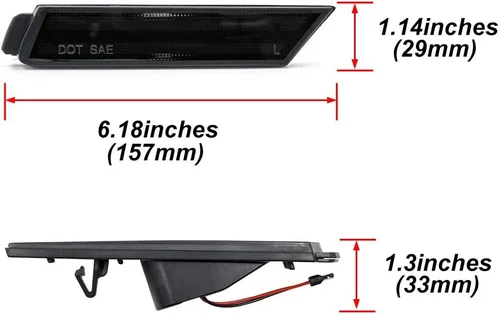 Vista 7 de Luces de posición laterales LED de repuesto para Chevy Camaro 2010-2015 Euro Smoked Lens Xenon White Led Front Clearance Parking Marker Light