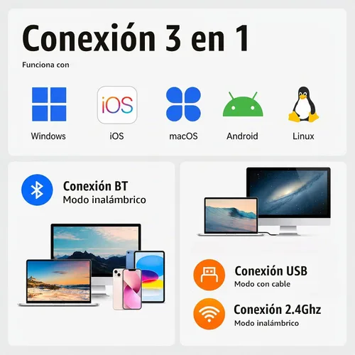 Vista 5 de Tera Pro Wireless 2D QR Barcode Scanner 3 en 1 Bluetooth y 2.4GHz inalámbrico y conexión con cable USB Conectar teléfono inteligente Tablet PC