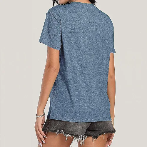 Vista 4 de Camisetas gráficas divertidas para mujer, camisetas de verano estampadas para viajes por carretera, novedad de la naturaleza, camisetas sueltas