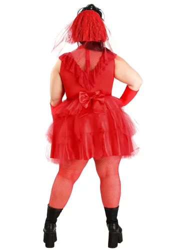 Vista 3 de Disfraz Vestido de Novia Roja Fantasmal Talla Plus para Mujer Multicolor
