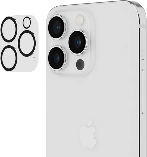 Vista 3 de Tech21 Impact Glass - Pantalla antirreflejos con protector de lente de cámara para iPhone 15 Pro Max