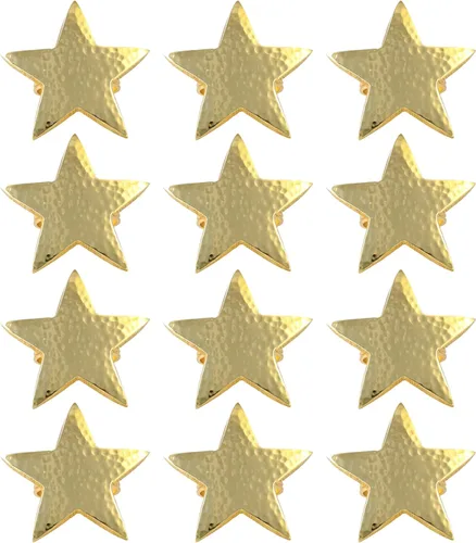 Vista 14 de Juego de 12 servilleteros de mariposa dorados brillantes para decoración de dorado (Bright Gold)