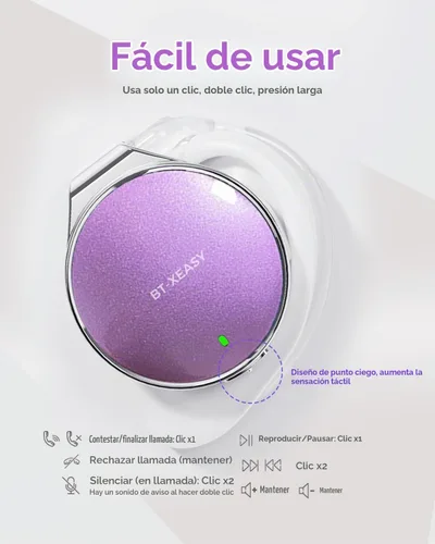 Vista 2 de Micool Auriculares de oreja abierta Bluetooth 5.4, auriculares deportivos inalámbricos con cancelación de ruido en forma de gota de agua