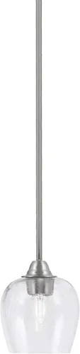 Vista 13 de Toltec Lighting Paramount - Mini colgante de 1 luz en acabado negro mate con cristal de arte perla de 7 pulgadas y estilo negro