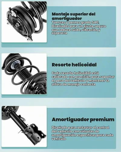 Vista 2 de SCITOO Conjunto de puntales delanteros para Nissan Quest 2011-2017 2PCS