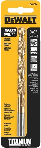 Vista 4 de DEWALT DW1316 - Broca helicoidal de titanio con punta aguzada, de 1/4 pulgada, color dorado
