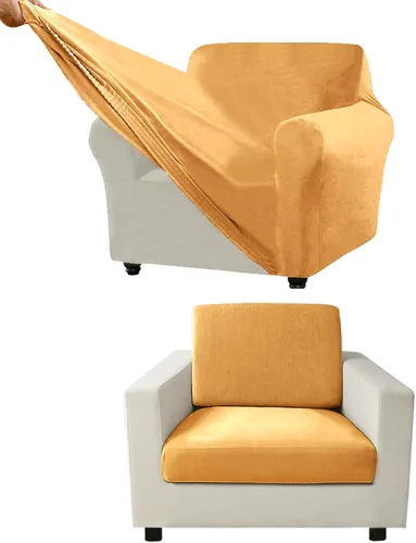 Vista 51 de Funda para Sofá de Terciopelo, Fundas Elásticas para Sofá para Funda Principal Separada/Respaldos y Cojines de Asiento, Funda para Sofá, para Fundas