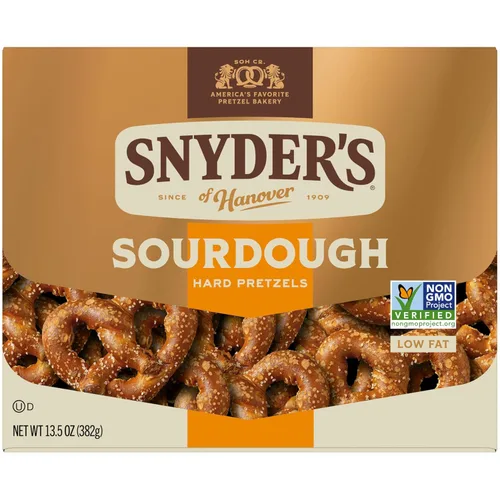 Vista 5 de Snyder's of Hanover Pretzels, pretzels duros de masa madre, caja de 13.5 onzas