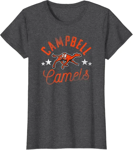 Vista 4 de Campbell University Camiseta con logotipo de Fighting Camels, Gris