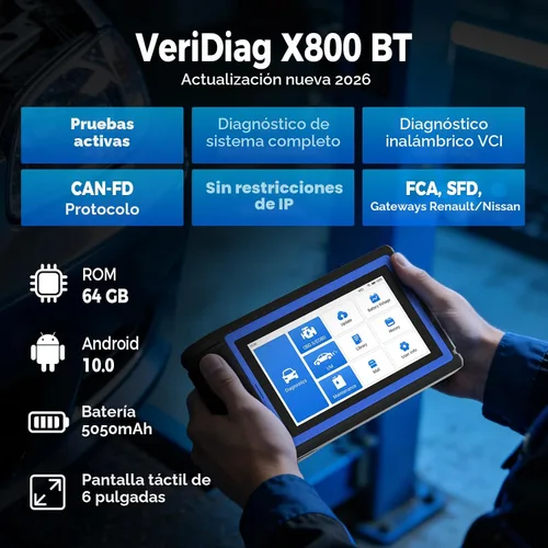 Vista 2 de TOPDON Escáner X800BT OBD2, herramienta de escaneo bidireccional, servicio Herramienta de diagnóstico automotriz inalámbrica inalámbrica del sistema