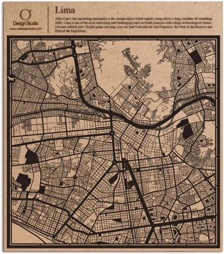 Vista 94 de O3 Design Studio Abu Dhabi - Mapa de corte de papel negro (12 x 12 pulgadas)
