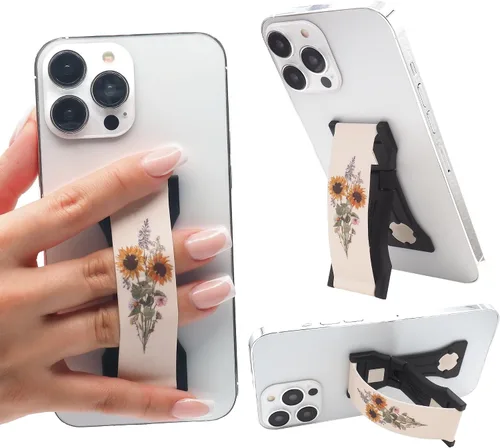 Vista 48 de LOVEHANDLE PRO Premium Phone Grip - Correa de silicona para teléfono - Soporte magnético para teléfono y soporte para teléfono inteligente y tableta