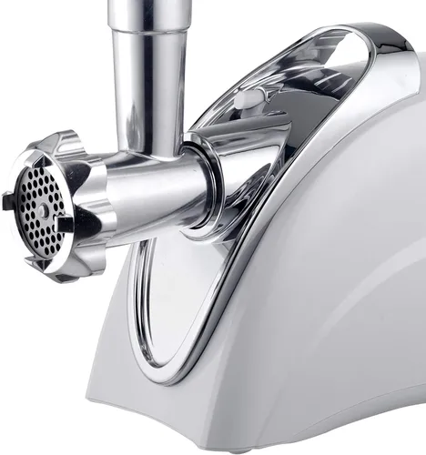 Vista 5 de Brentwood MG-400W - Picadora de carne eléctrica, relleno de salchichas, color blanco