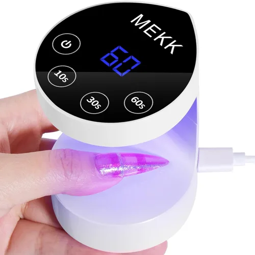 Vista 10 de MEKK Mini lámpara de uñas de curación flash, pequeña luz UV para uñas de Púrpura