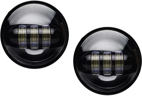 Vista 4 de Luz de cruce LED de 4-1/2- 4,5 pulgadas de motocicleta Daymaker para faros antiniebla de Harley Davidson, lámpara de luz antiniebla, proyector