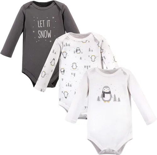 Vista 31 de Hudson Baby Body unisex de algodón de manga larga para bebé, leopardo rosa rojo