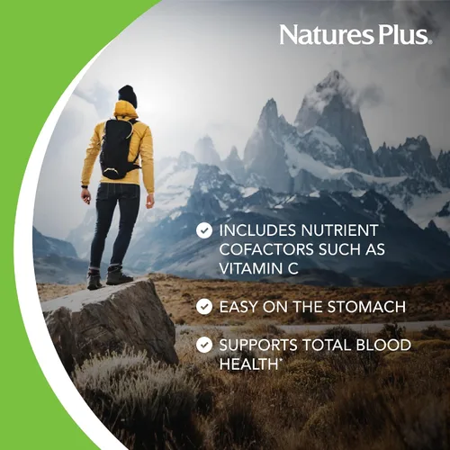 Vista 4 de NaturesPlus Hema-Plex Iron - 60 masticables de bayas mixtas - 85 mg de hierro elemental - Salud total de la sangre - con vitamina C y bioflavonoides